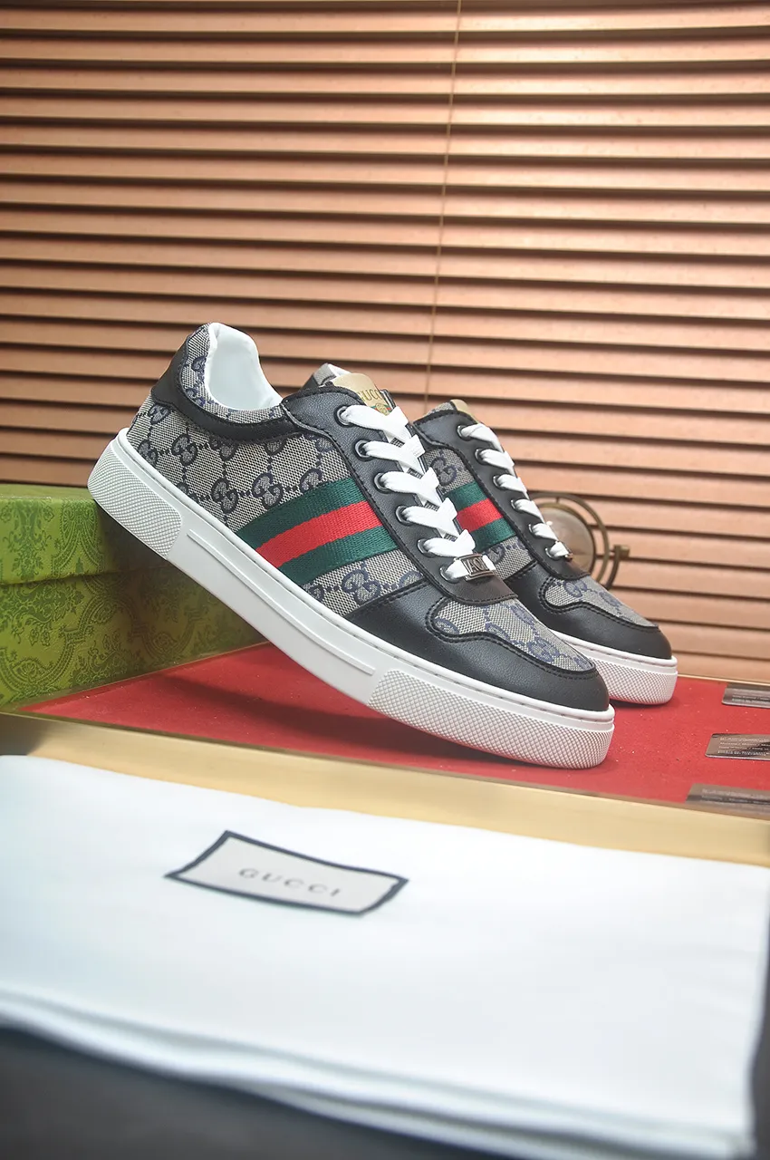 Men's men's shoes💰440💶[GUCCI] official website 1:1 men's sports shoes are now on the market. They are made of original fabric + water-dyed sheepskin lining, plus the official website original 1:1 comfortable outsole. Fashionable and versatile, super comfortable and breathable. Standard shoe size 38/45 (custom-made size 45 is non-refundable)